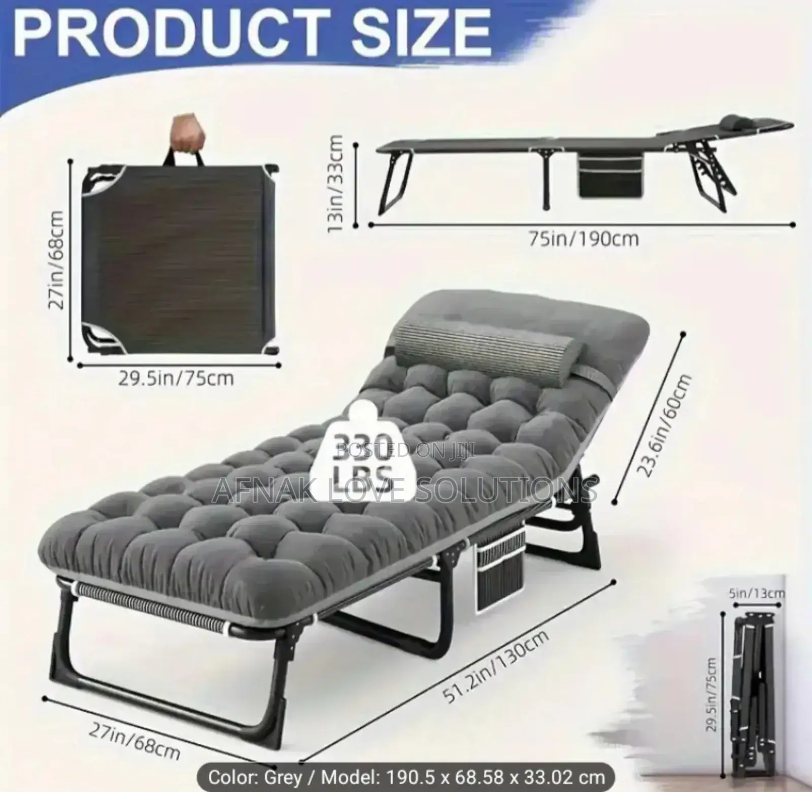 Foldable Bed With Mattress