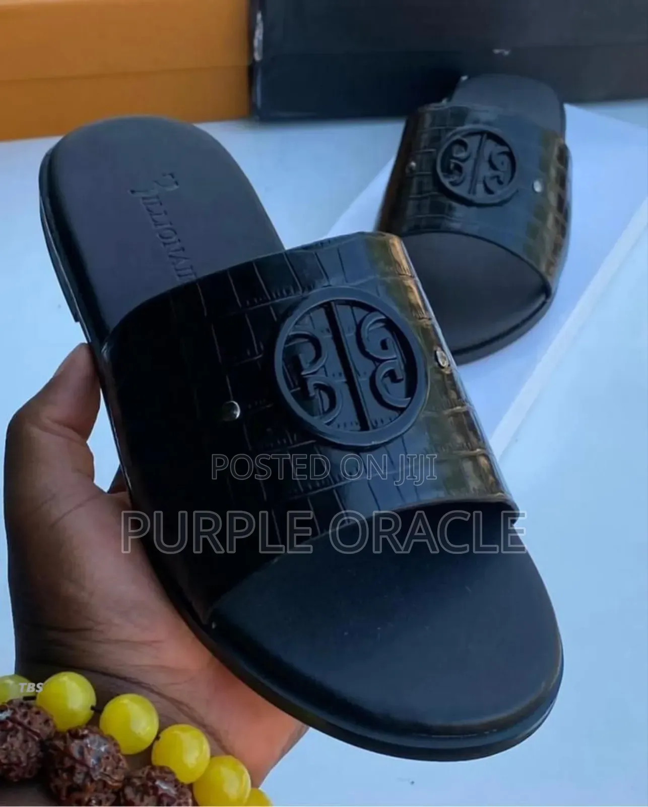 Billionaire Men's Leather Slides