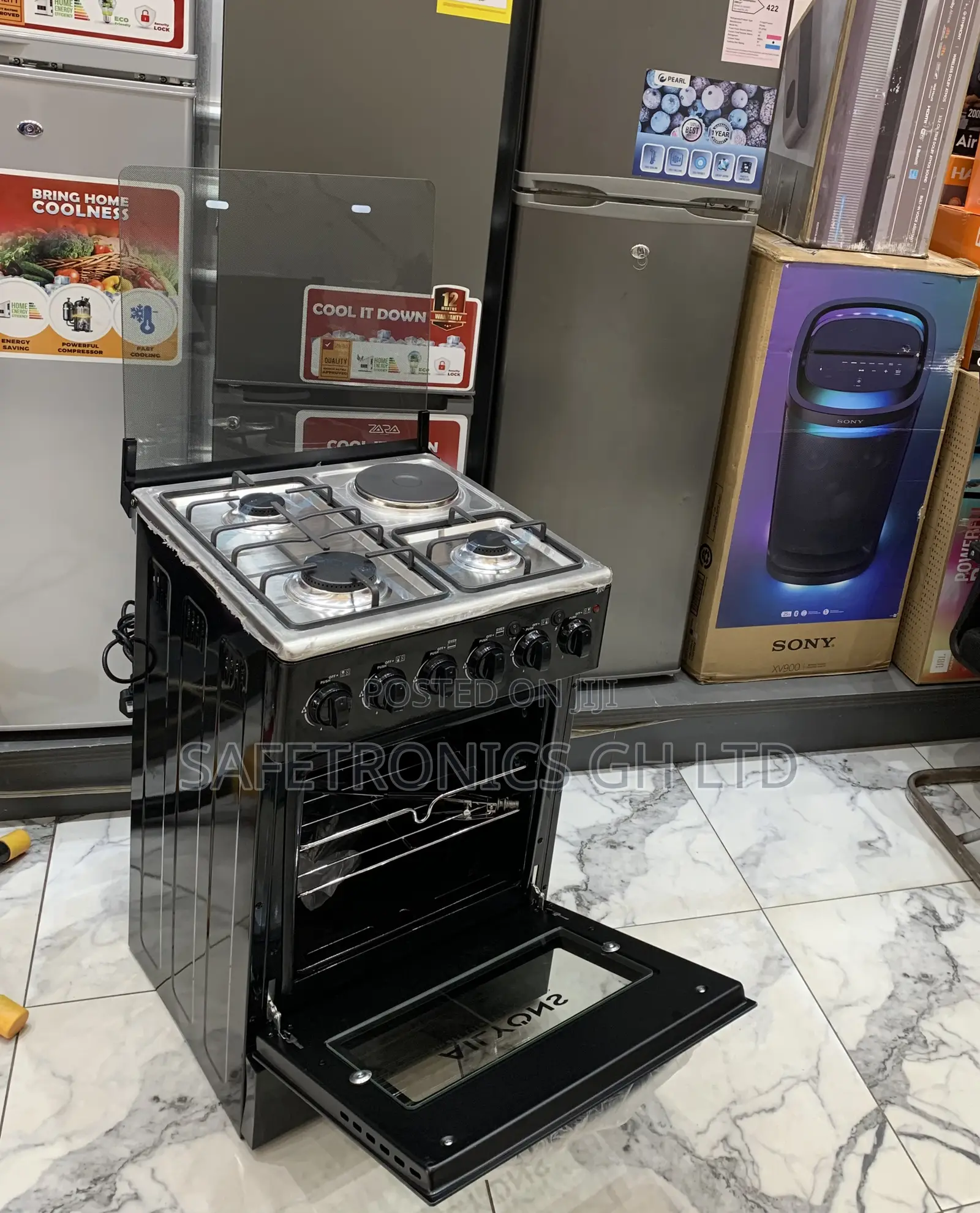Recommend Good 50x50 3 Gas 1 Electric Black Ailyons Cooker