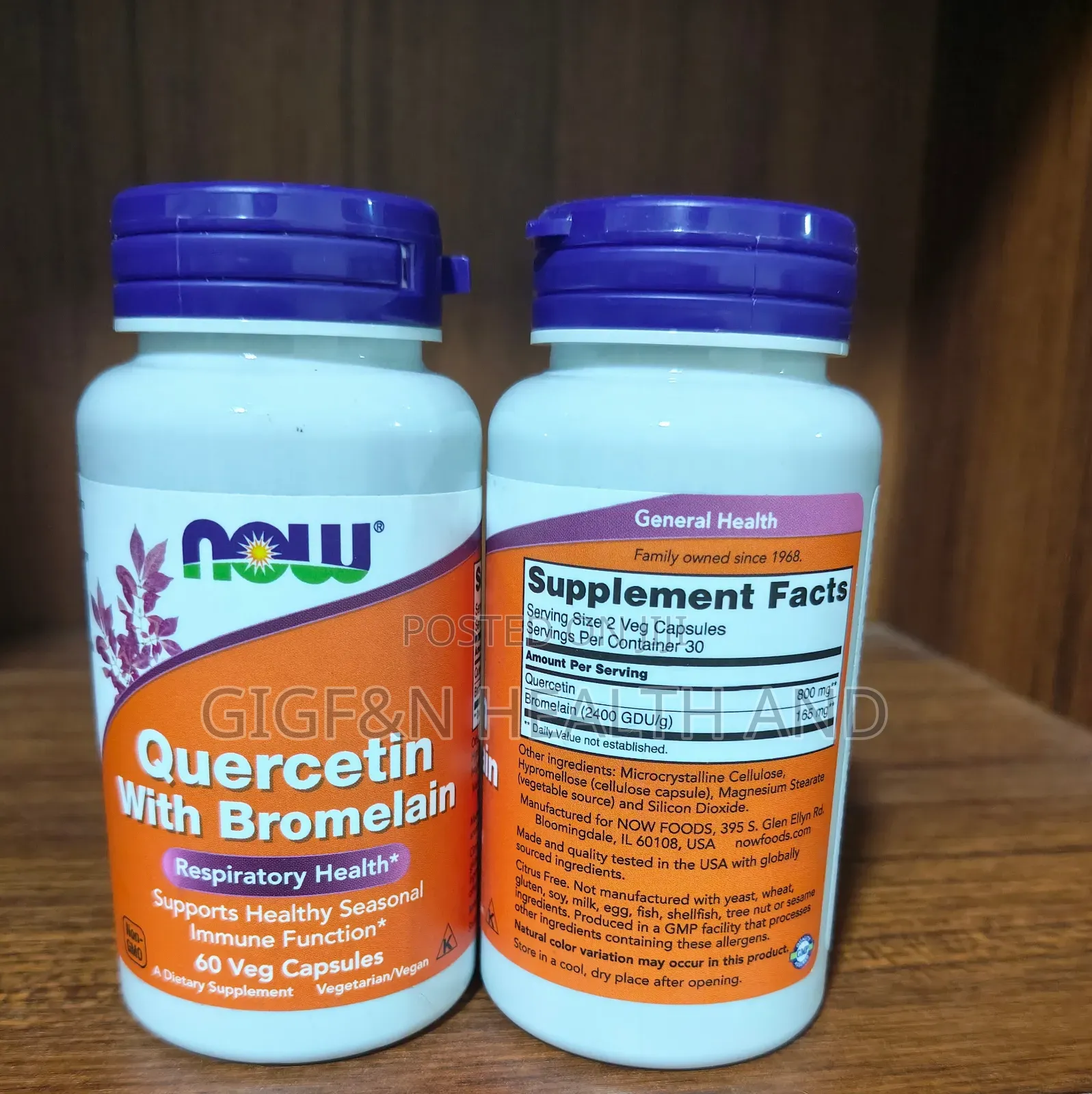 Quercetin With Bromelain, 60 Veg Capsules- Respiratory Health (2029)