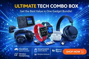 5-in-1 Power Gadget Box. Game,Watch,Headset,Airpod With Straps