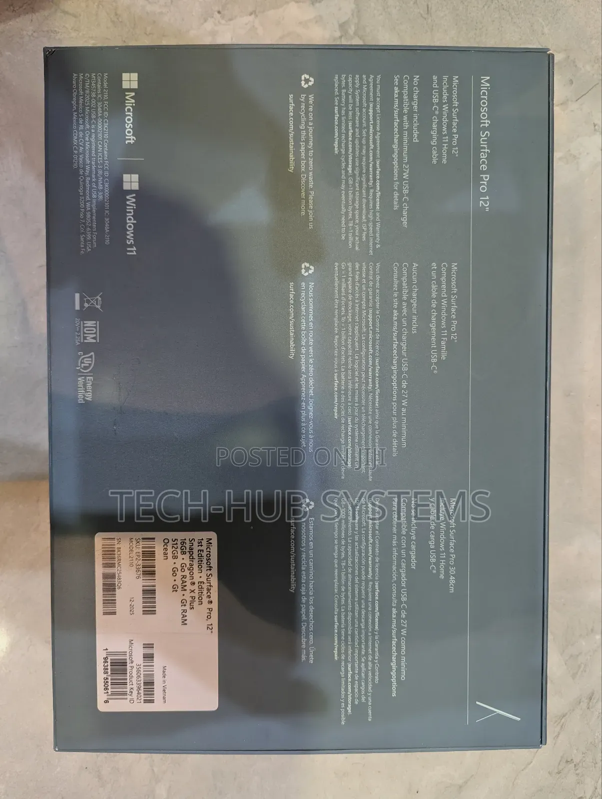 New Microsoft Surface Pro 16GB Qualcomm Snapdragon X Plus SSD 512GB