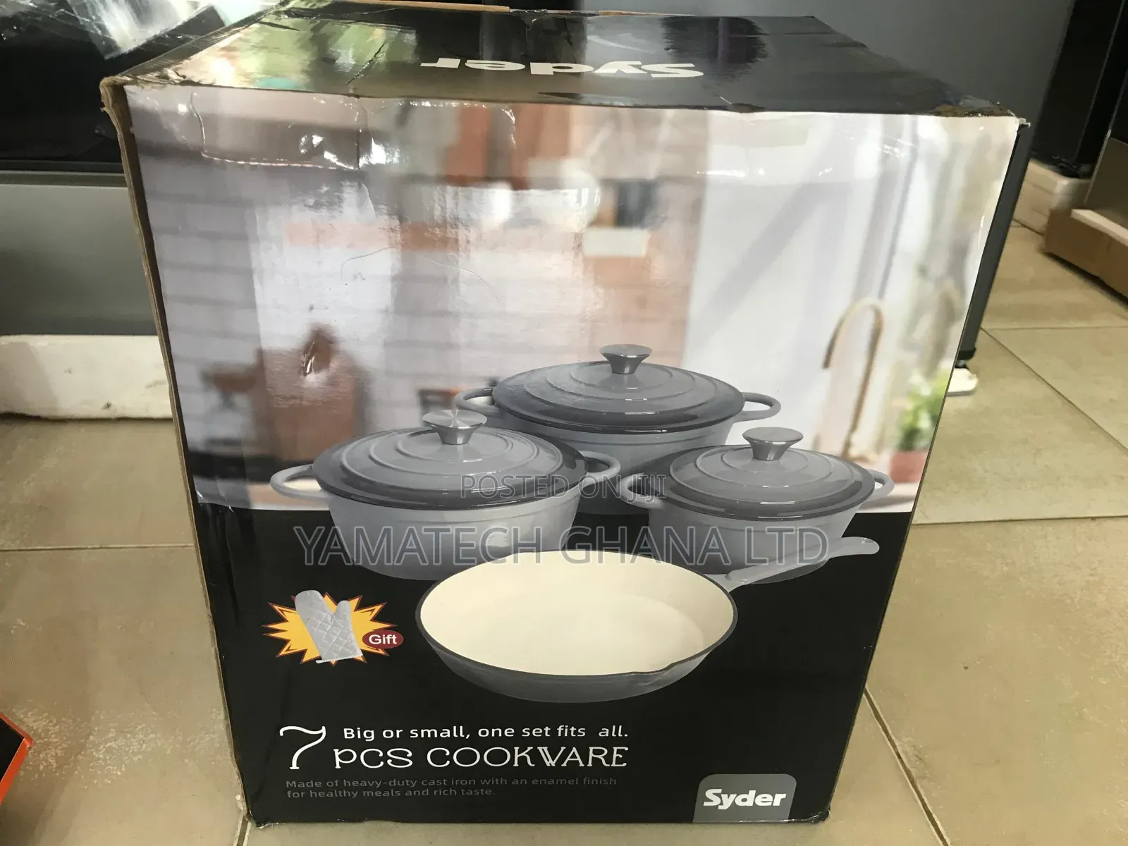 Heavy Duty Cast Iron Cookware 7 Pieces