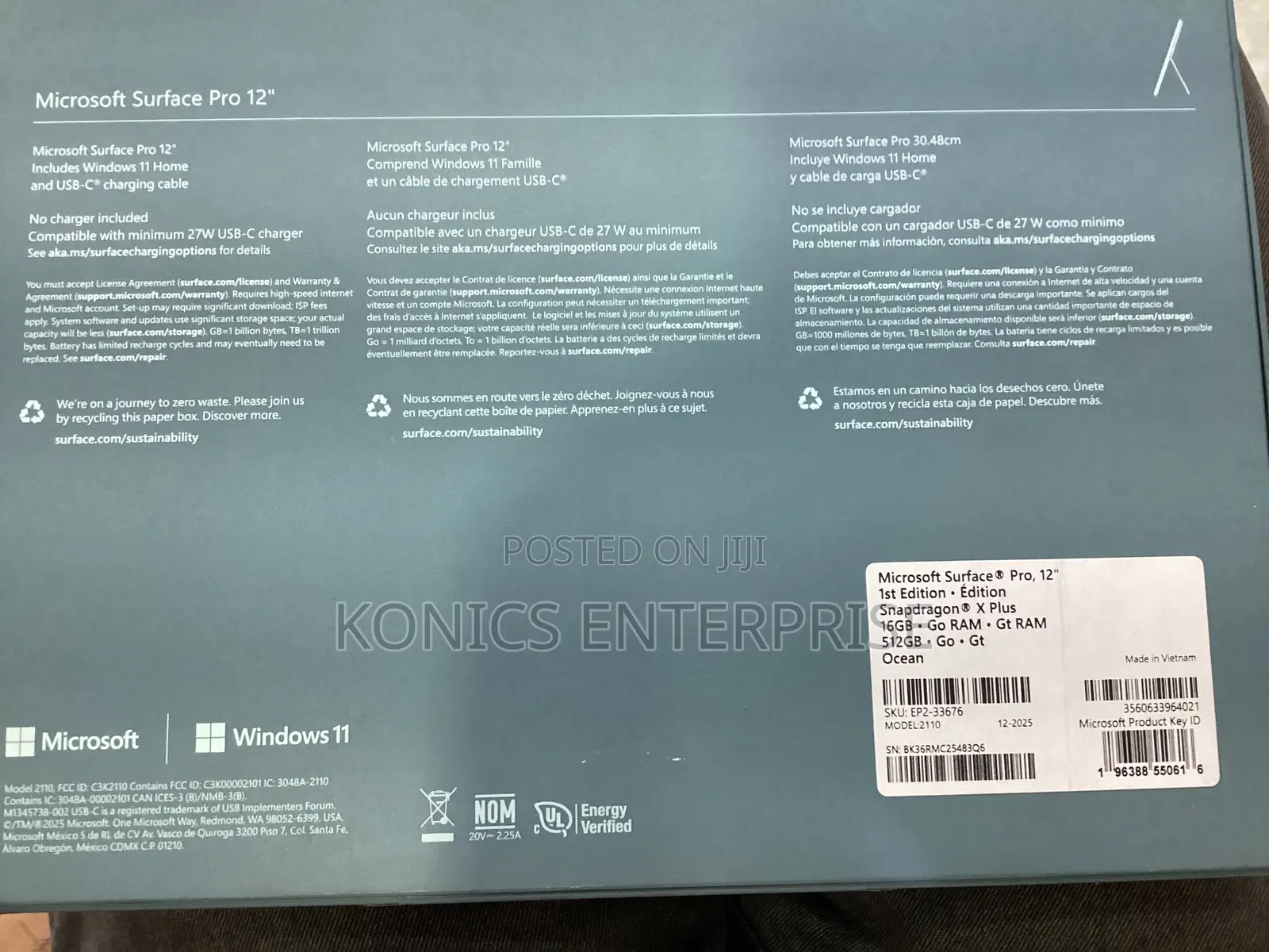New Microsoft Surface Pro 16GB Qualcomm Snapdragon X Plus SSD 512GB