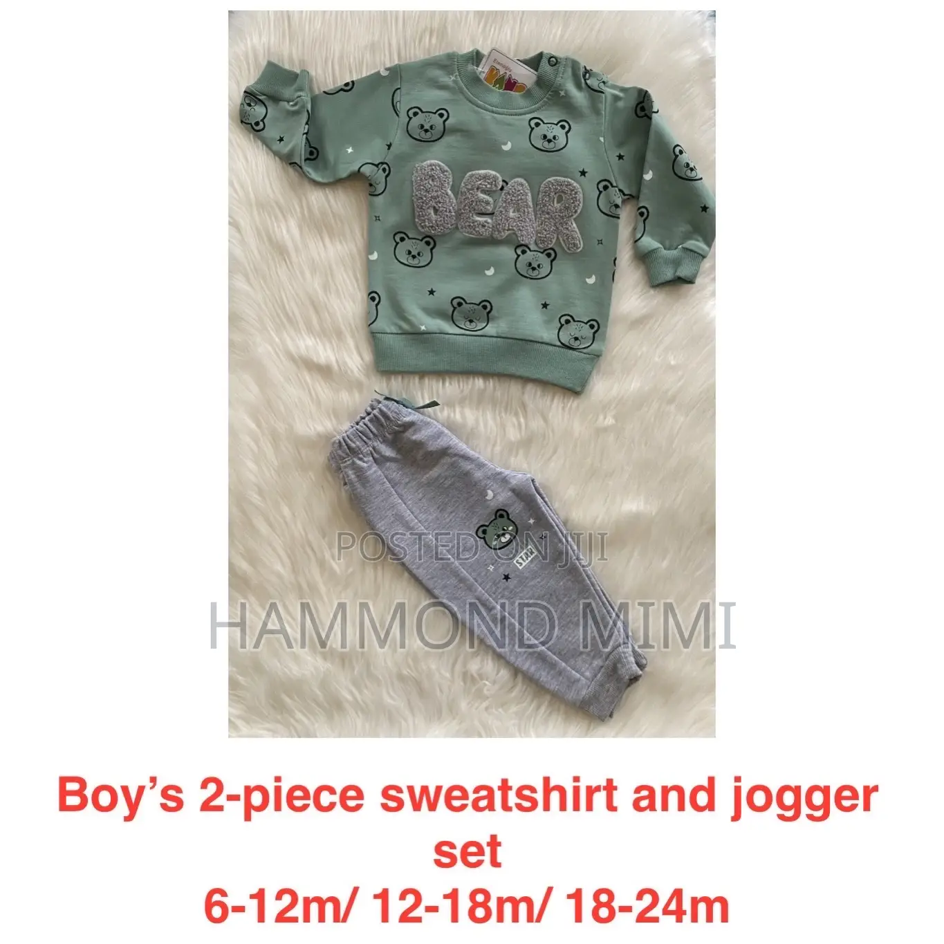 2piece Baby Boy Sweatshirt and Sweatpants Set