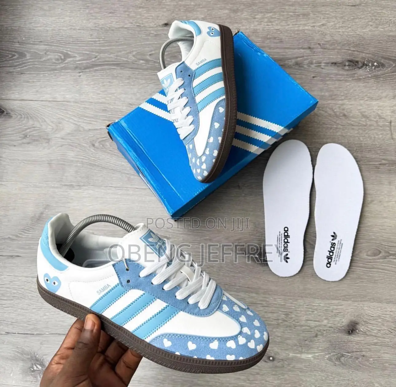 Original Adidas Samba Comme De Garçon Blue