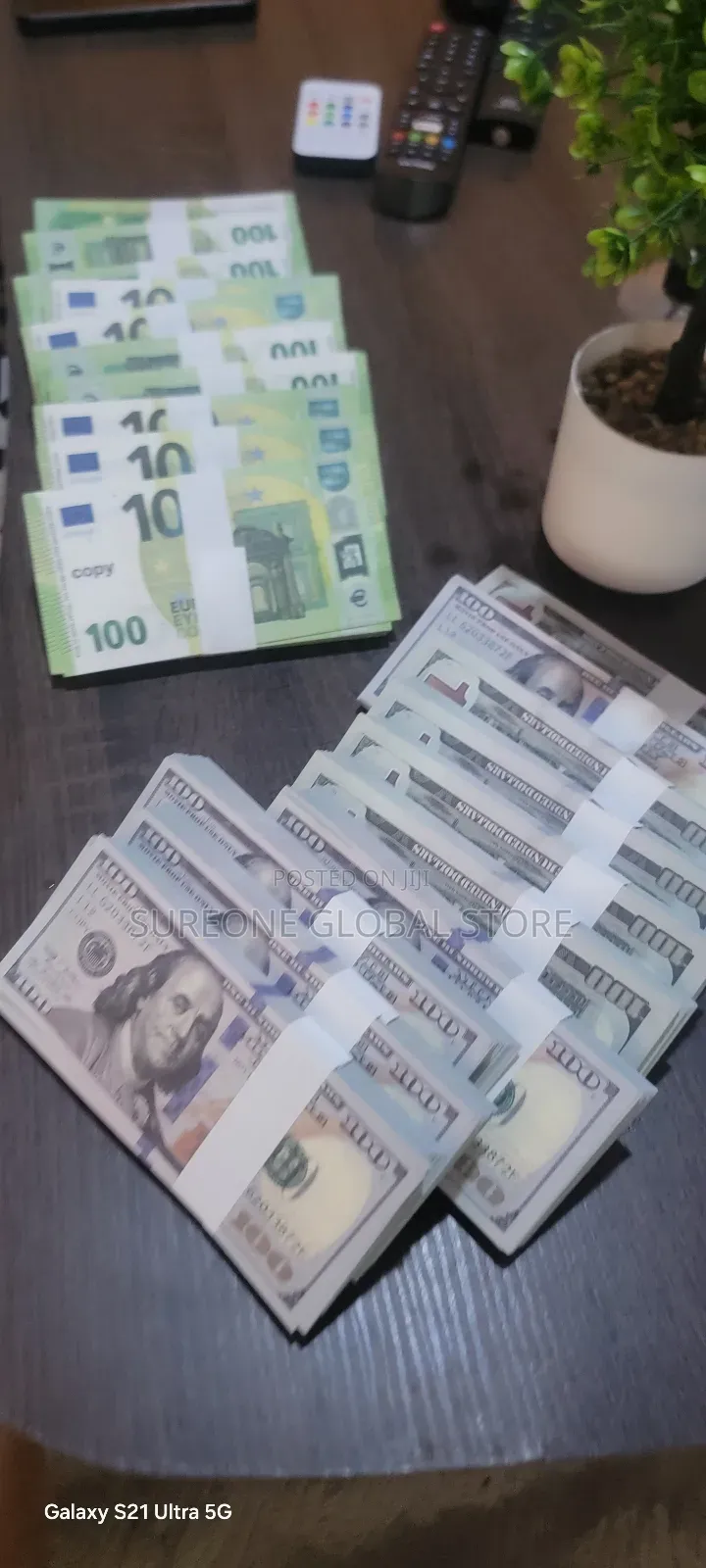Money Props Dollar and Euro
