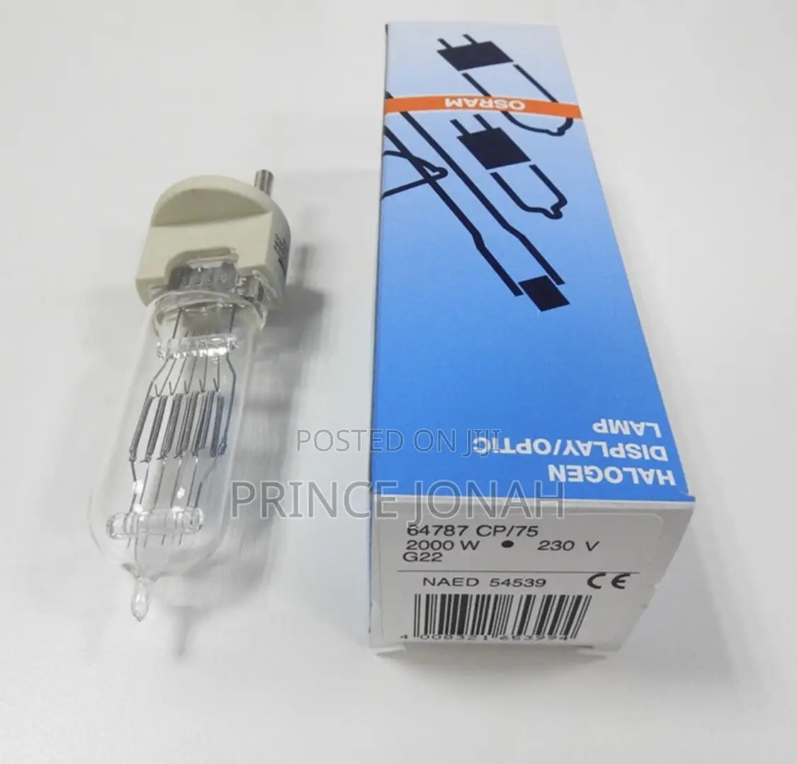 Osram 64787 Cp/75 230v2000w G22 Stage Light Concert Music Lamp Bulb
