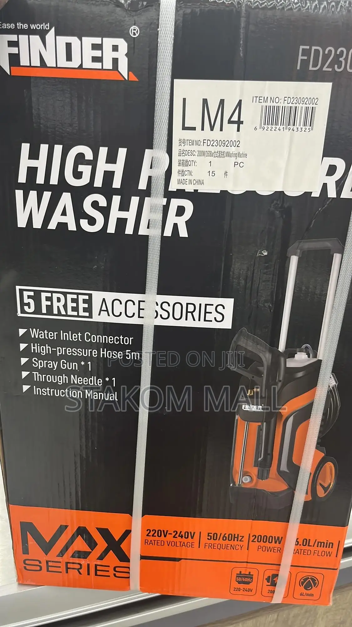 Finder High Pressure Washer - 2000 Watts