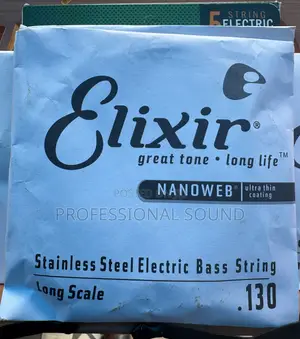 Elixir Stainless Steel 5-String Electric Bass Guitar Strings