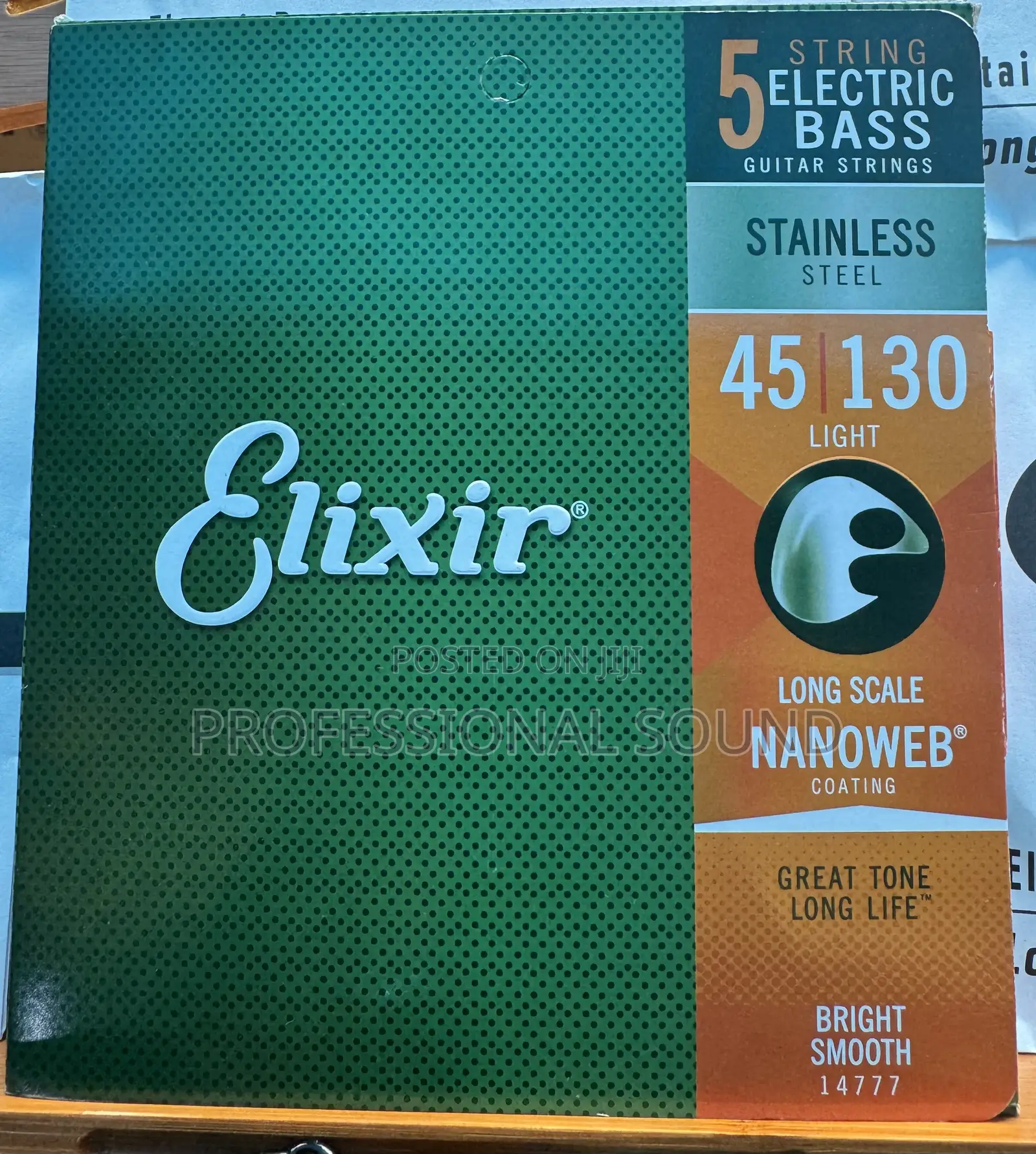Elixir Stainless Steel 5-String Electric Bass Guitar Strings