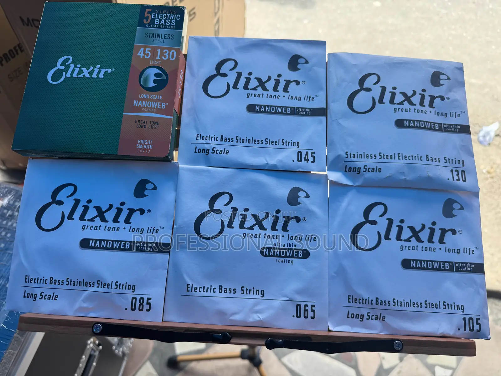 Elixir Stainless Steel 5-String Electric Bass Guitar Strings