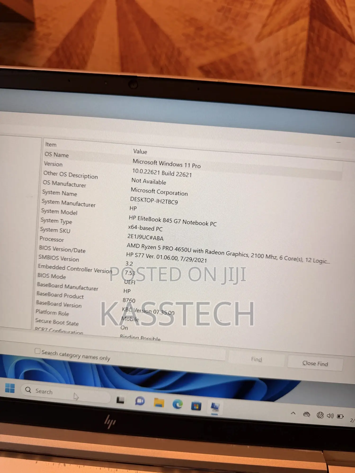 Laptop HP EliteBook 845 G7 8GB AMD Ryzen 5 SSD 256GB
