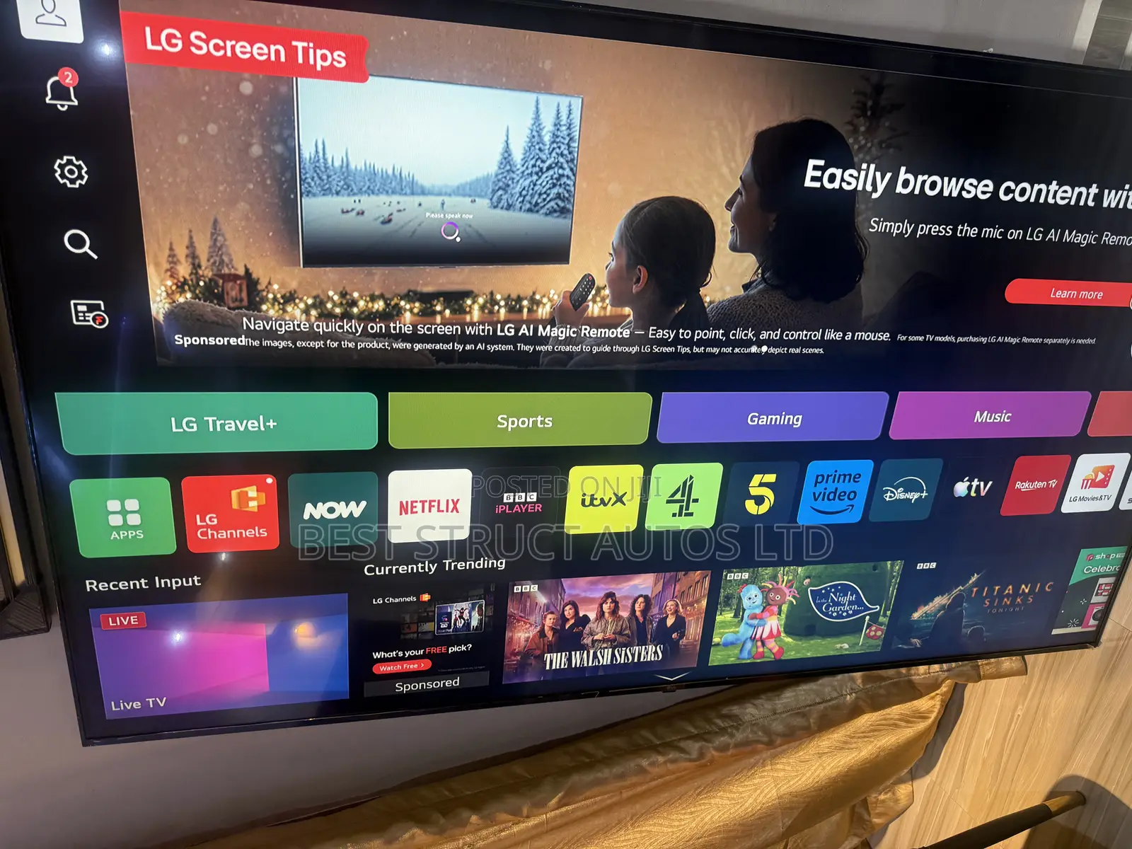 Uk Used 75 Inches Lg Smart Satellite Tv