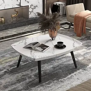 Modern Minimalist Style With a Faux Marble Top. Nesting Coffee Table