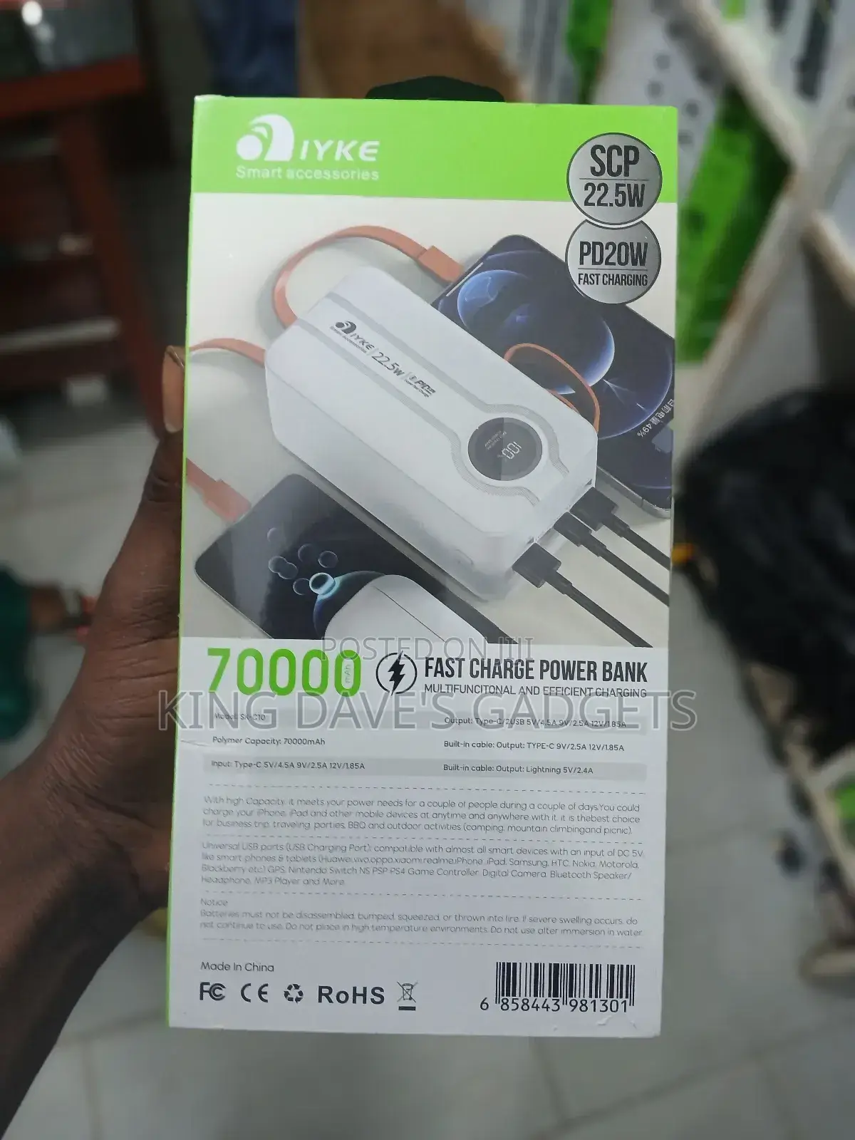 Iyke Fast Charge 70000mah Power Bank