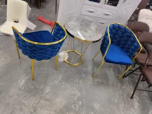 Wave Velvet Armchair 2 Seater Dining Set