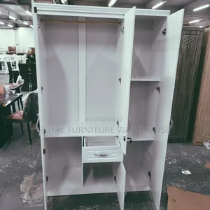 Imported Three-Door Wooden Wardrobe Cabinet