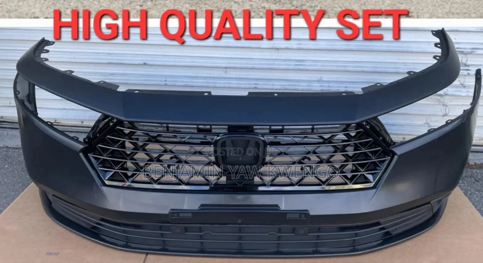 Honda Accord 2024 Complete Front Bumper
