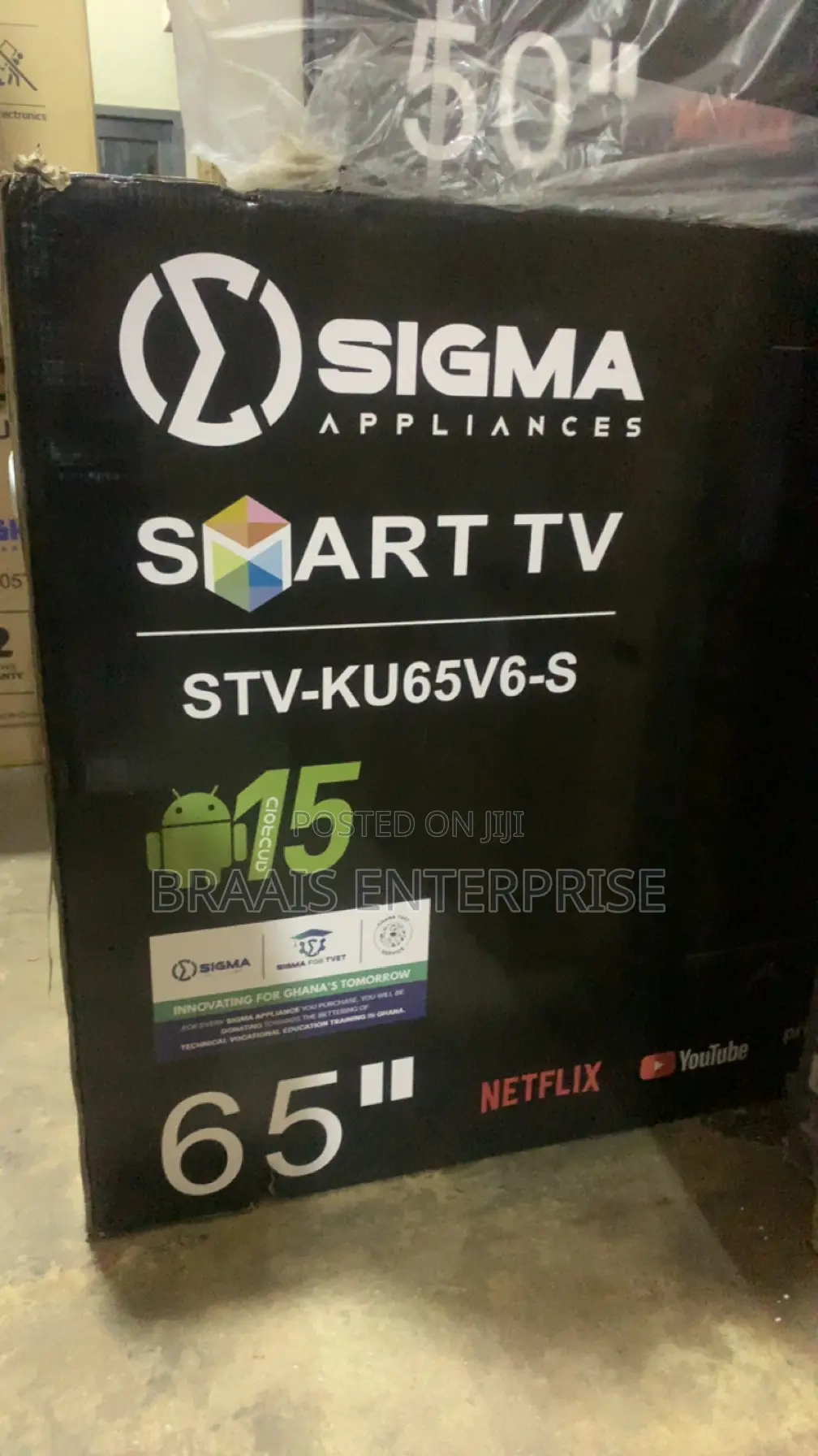 Sigma 65′′ Uhd Smart Android Frameless Satellite Tv