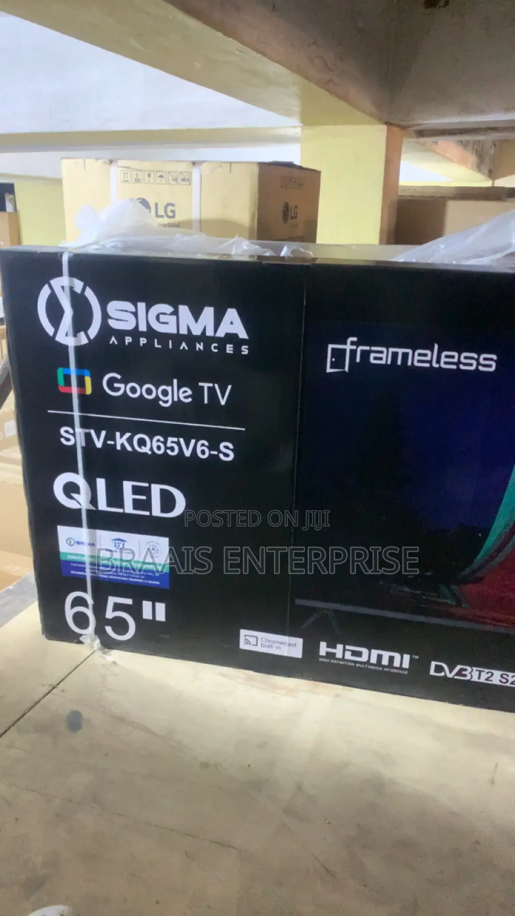 Sigma 65′′ Qled Smart Android Frameless Satellite Tv