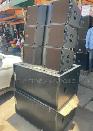 3pieces Of Kara 12 Line Array Speakers, Pair Of Bass And Rack Set