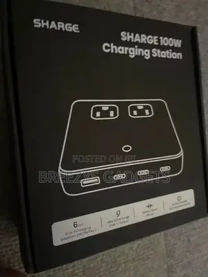 Sharge 100w Usb Charger 6 Ports Gan Desktop Charging Station Extension
