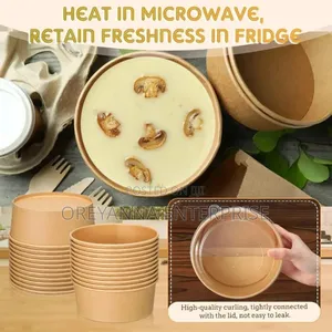 Round Craft Paper Bowls 1000ml Ghc3.10