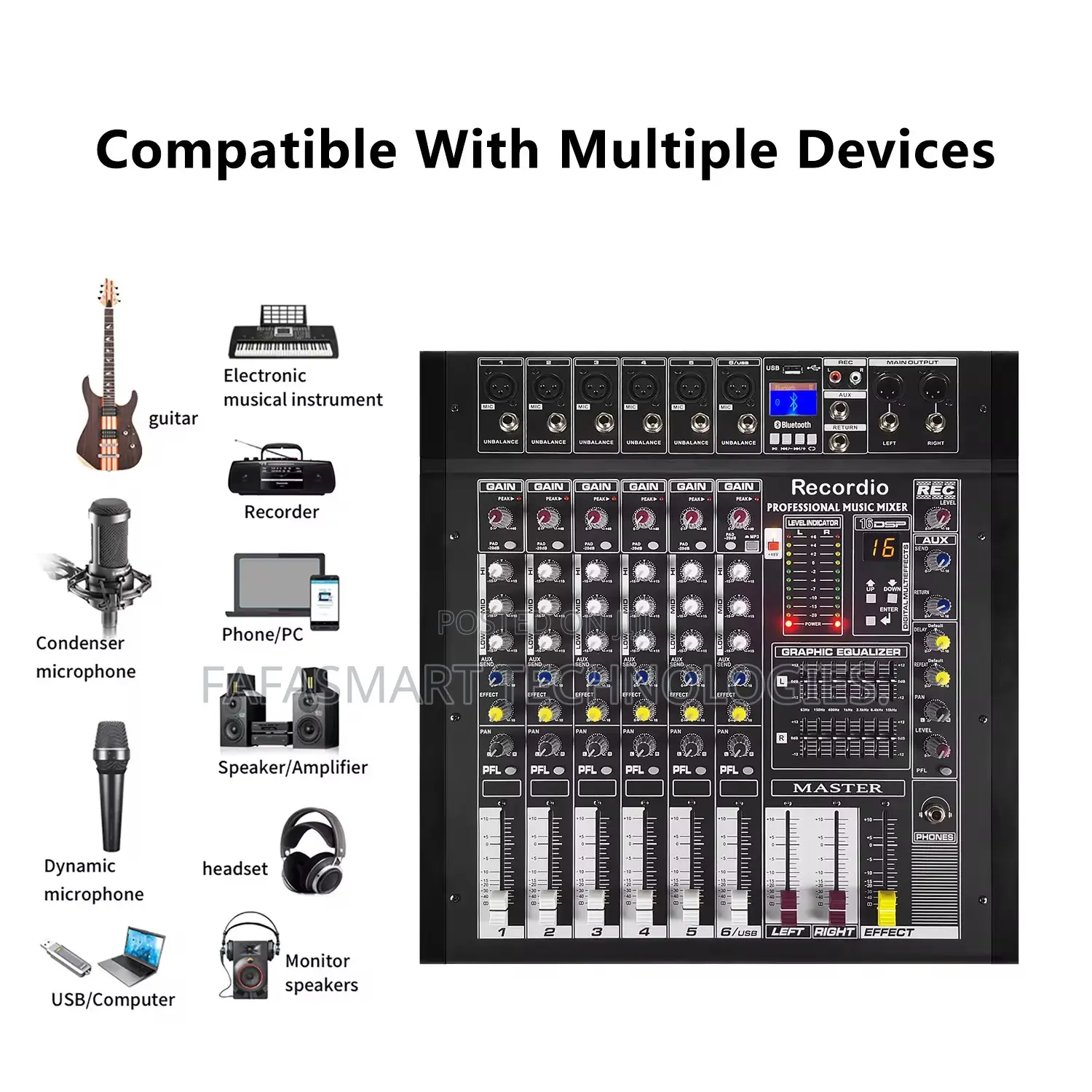 6channel Powered Mixer