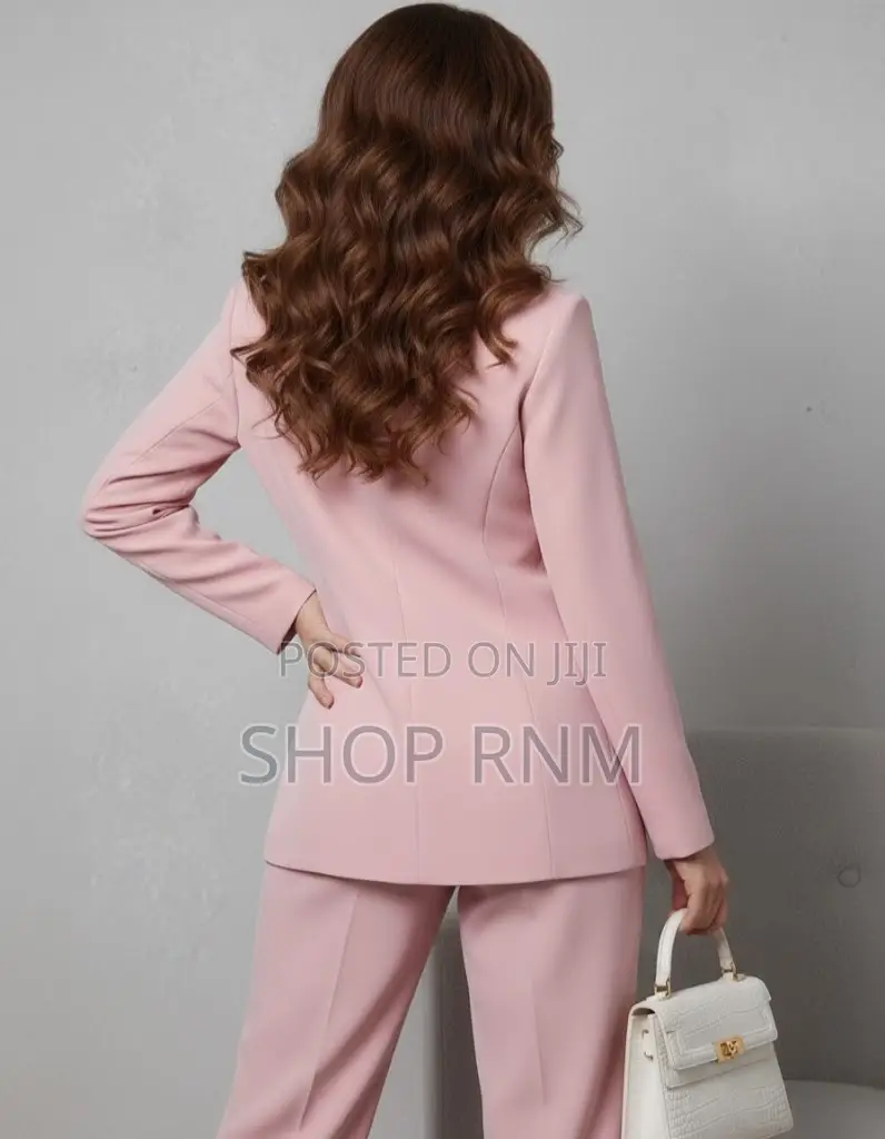 Ladies Pink Trouser Suit Set