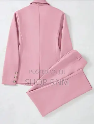 Ladies Pink Trouser Suit Set
