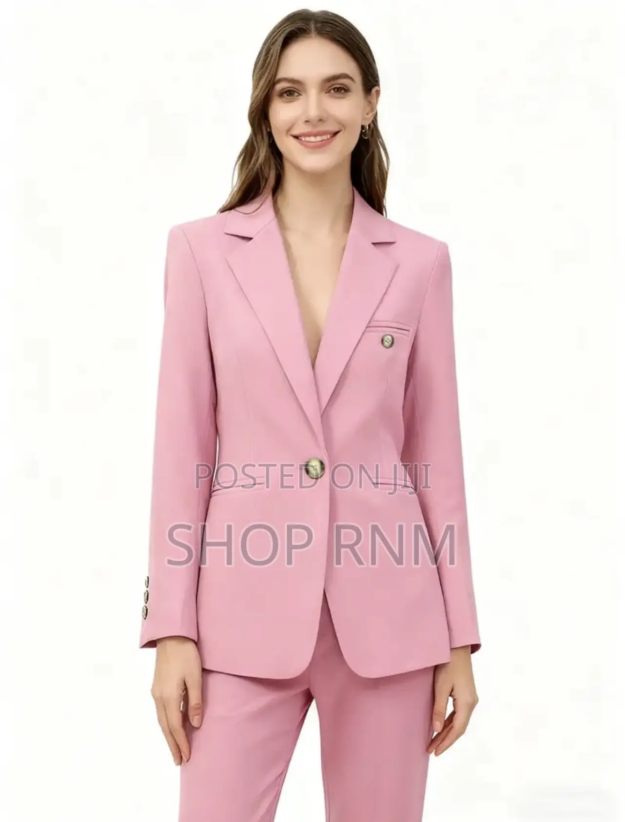Ladies Pink Trouser Suit Set