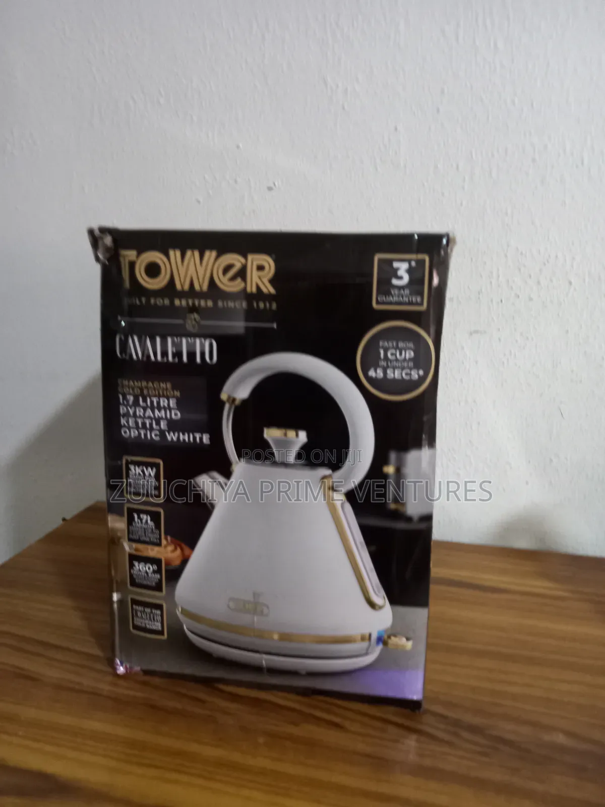 1.7l Tower Gray Pyramid Kettle From Uk