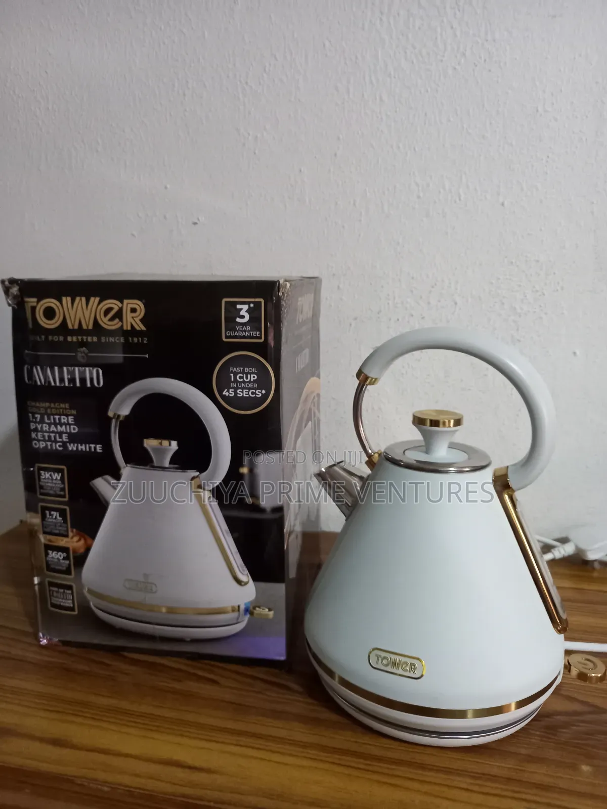 1.7l Tower Gray Pyramid Kettle From Uk