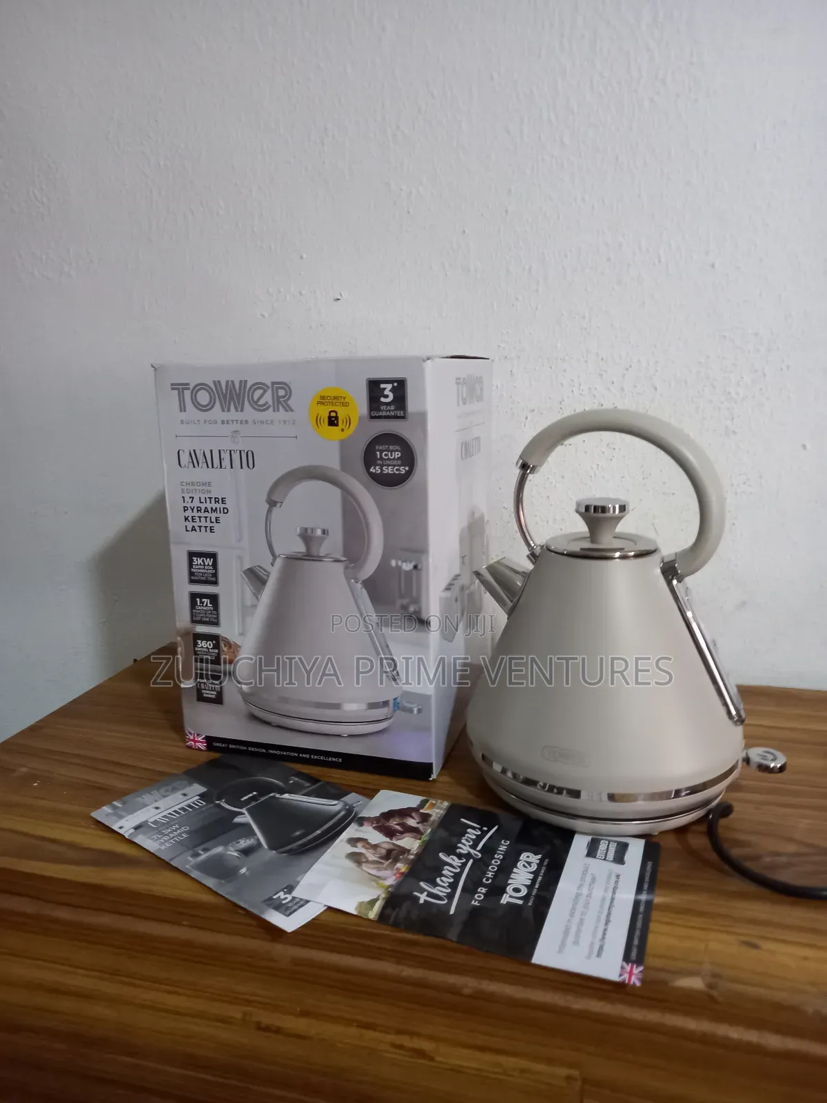 1.7l Tower Gray Pyramid Kettle From Uk
