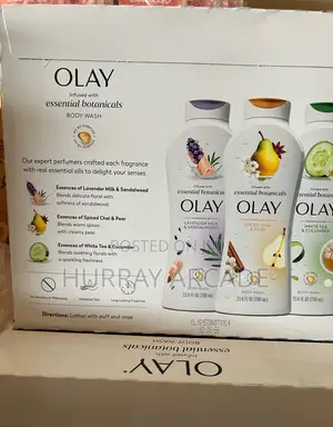 3 Pack Olay Infused With Essential Botanicals Body Wash (700ml Per)