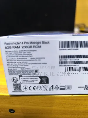 New Xiaomi Redmi Note 14 Pro 256 GB Black