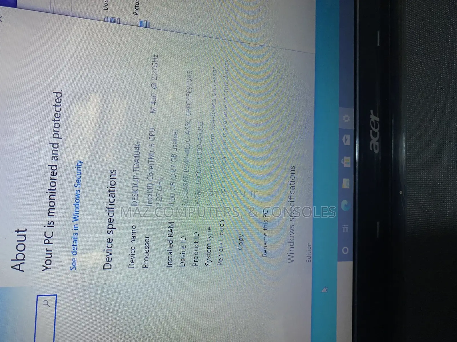 Laptop Acer Aspire 5741 4GB Intel Core i5 HDD 500GB