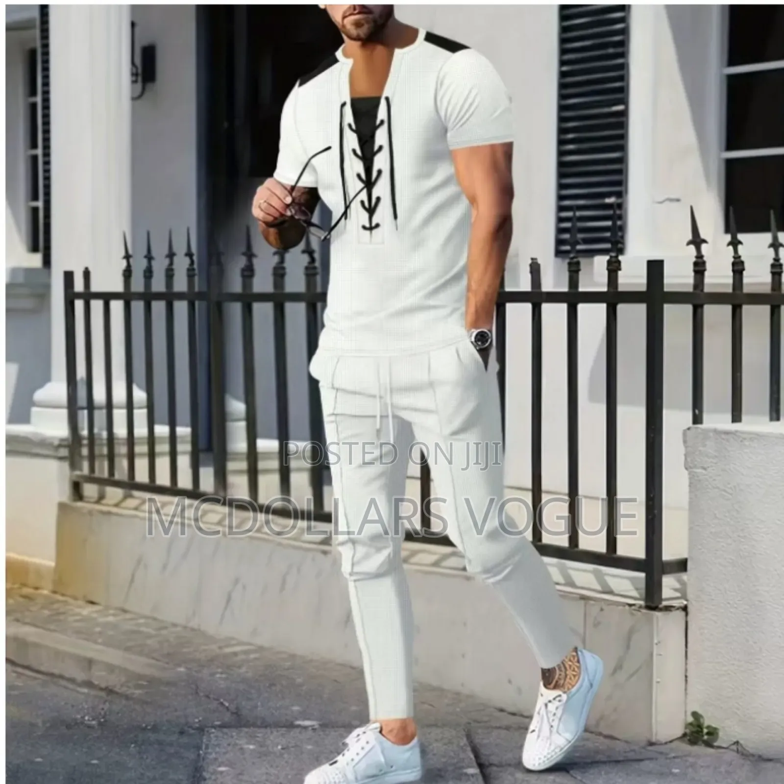 Men White Top Down