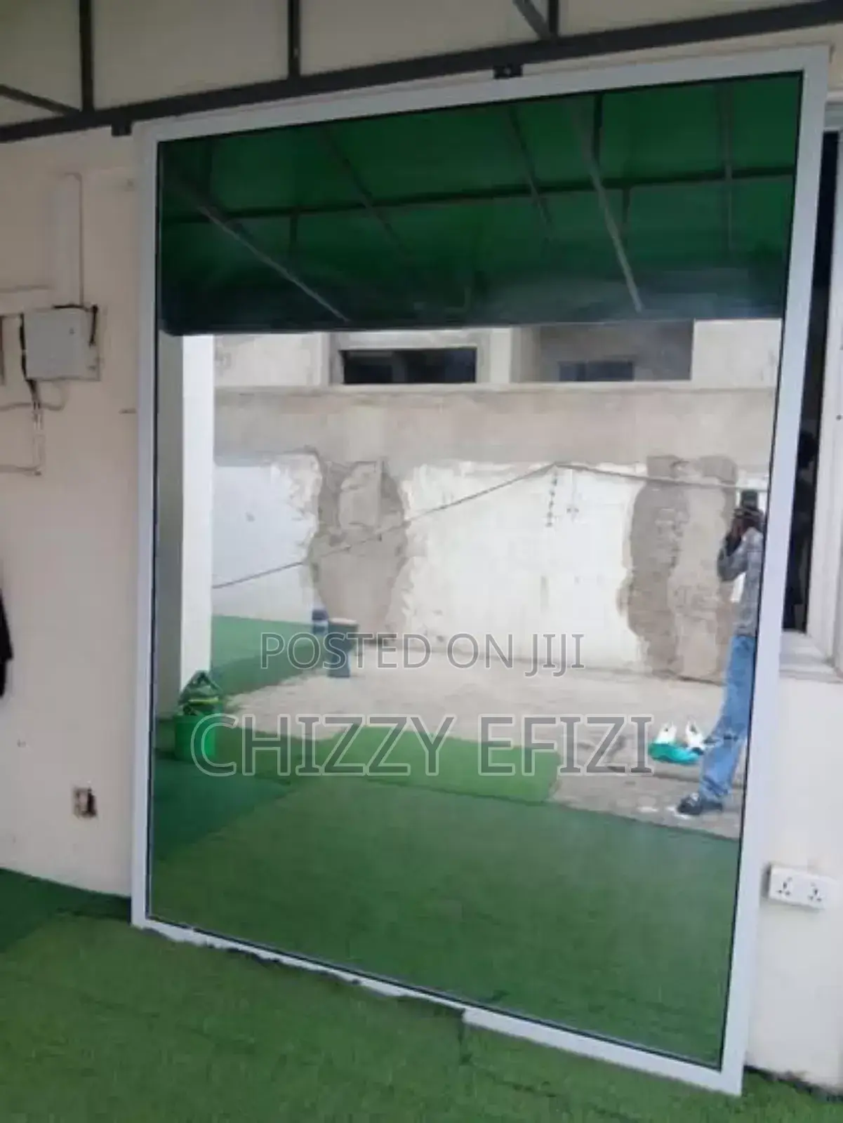 8 Inches Full-Length Wall Mirror With Free Roof Cover
