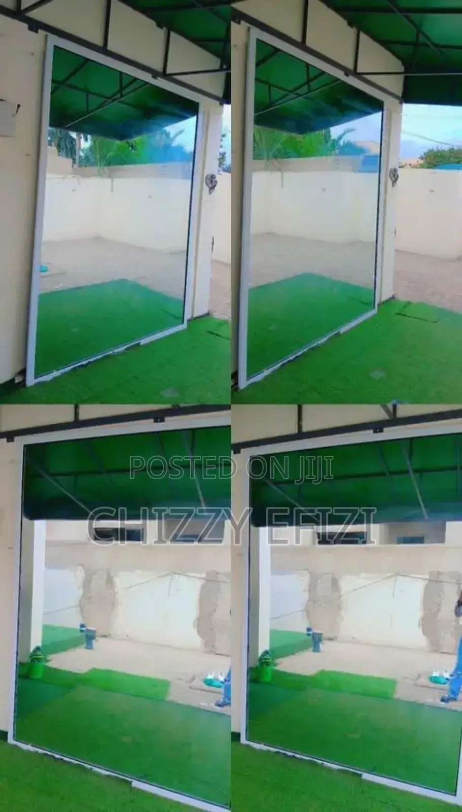 8 Inches Full-Length Wall Mirror With Free Roof Cover