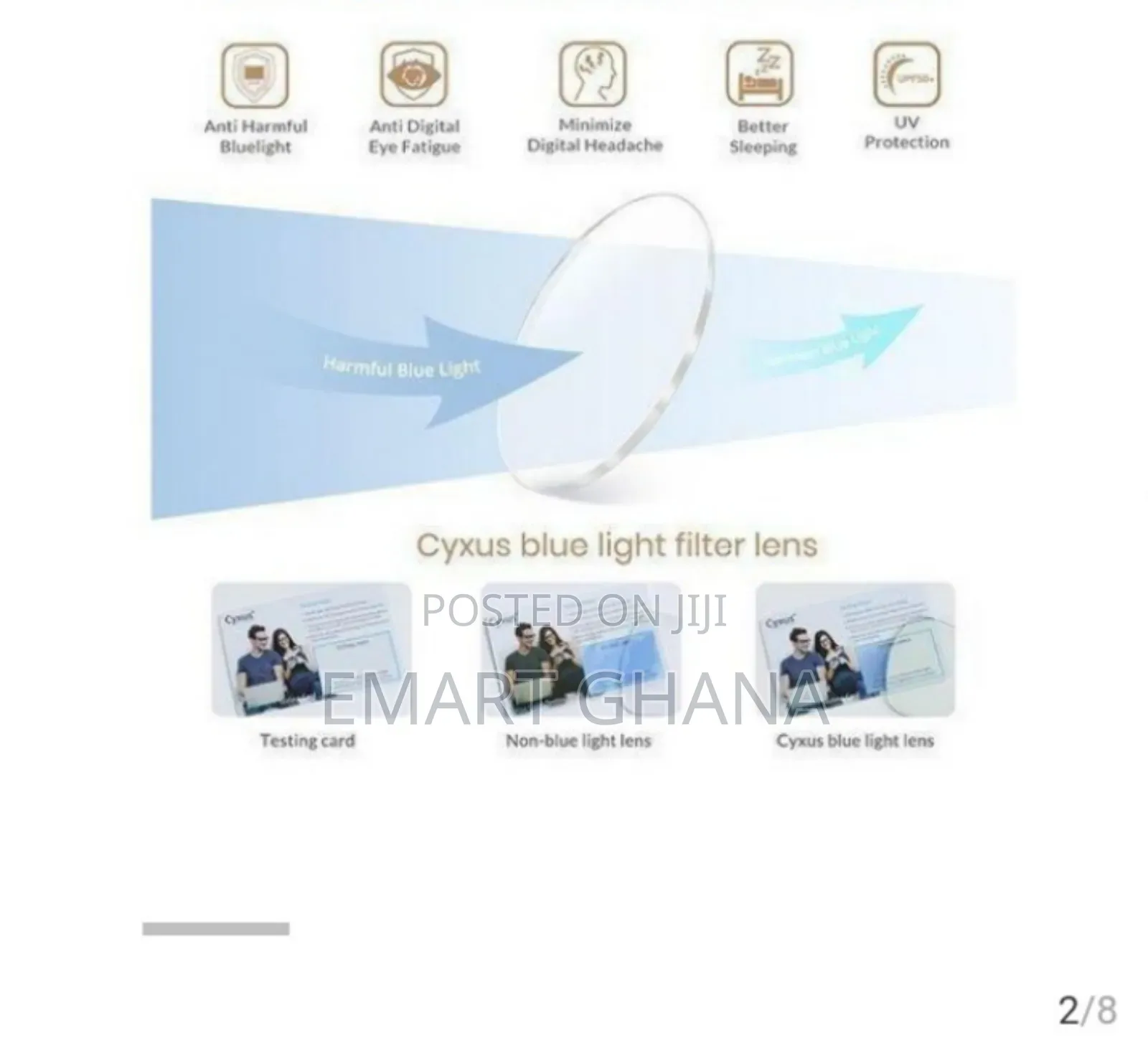 Anti Blue Light Computer Glasses For Anti Eyestrain Uv400 Blocking