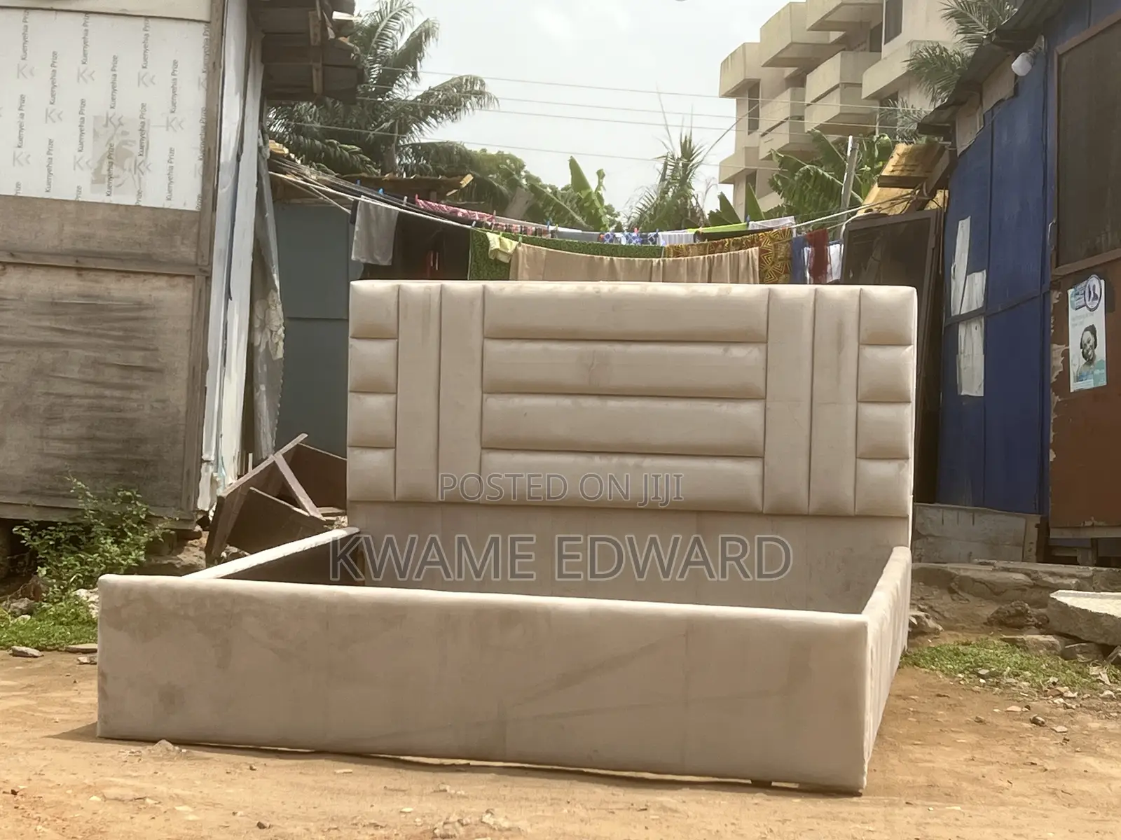 Cream Color Queen Size Bed Frame Available for Pick