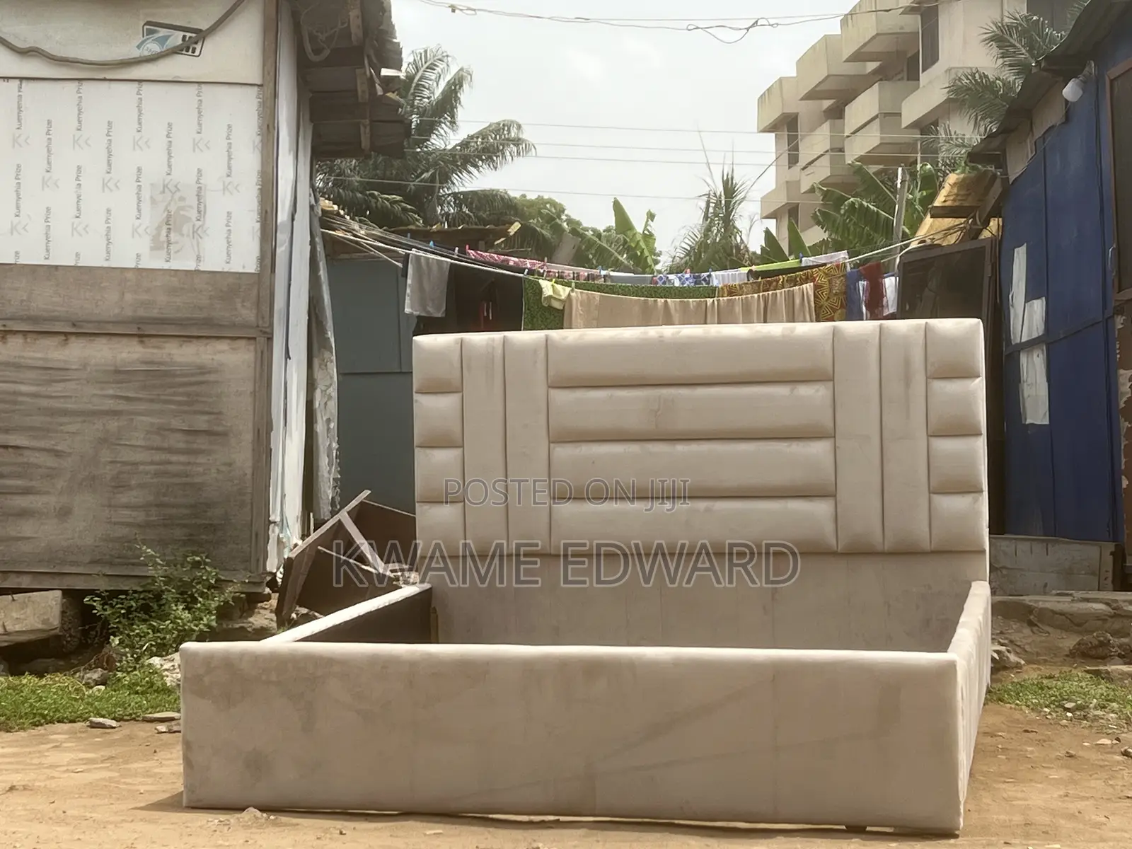 Cream Color Queen Size Bed Frame Available for Pick