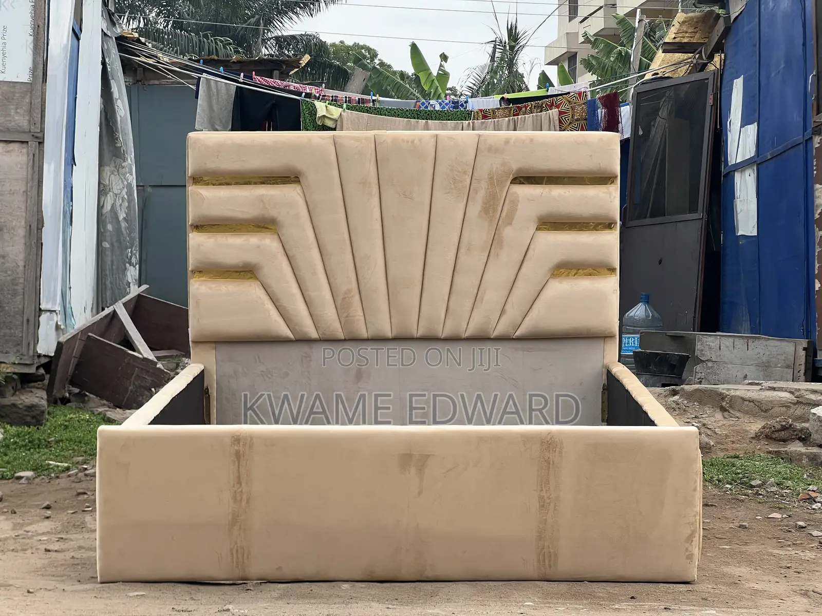 Cream Color Double Bed Frame Available for Pick