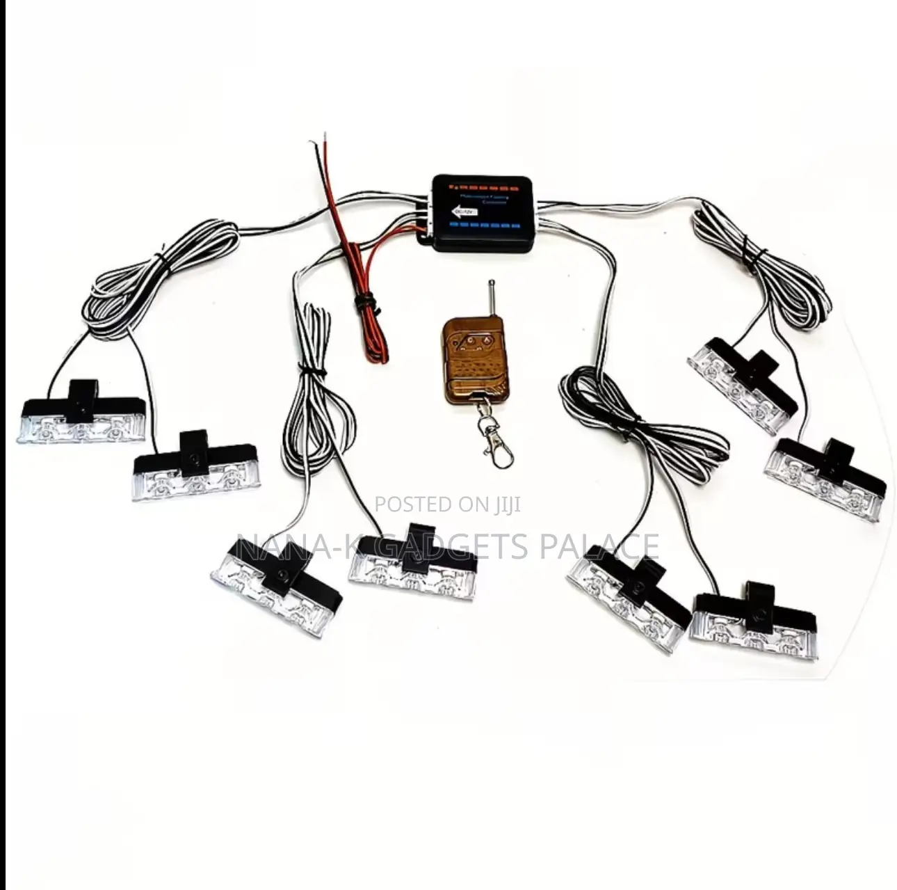 Blue Red Led Lamp With Remote for Front Grille-3led X 8pcs
