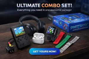5-in-1 Power Gadget Box. Game,Watch,Headset,Airpod With Straps