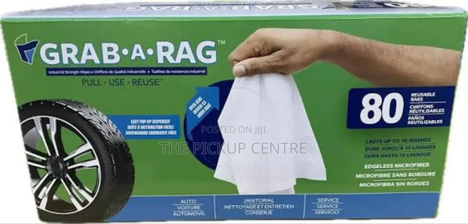 Grab-a-rag Washable Microfibre Rags, 80-count