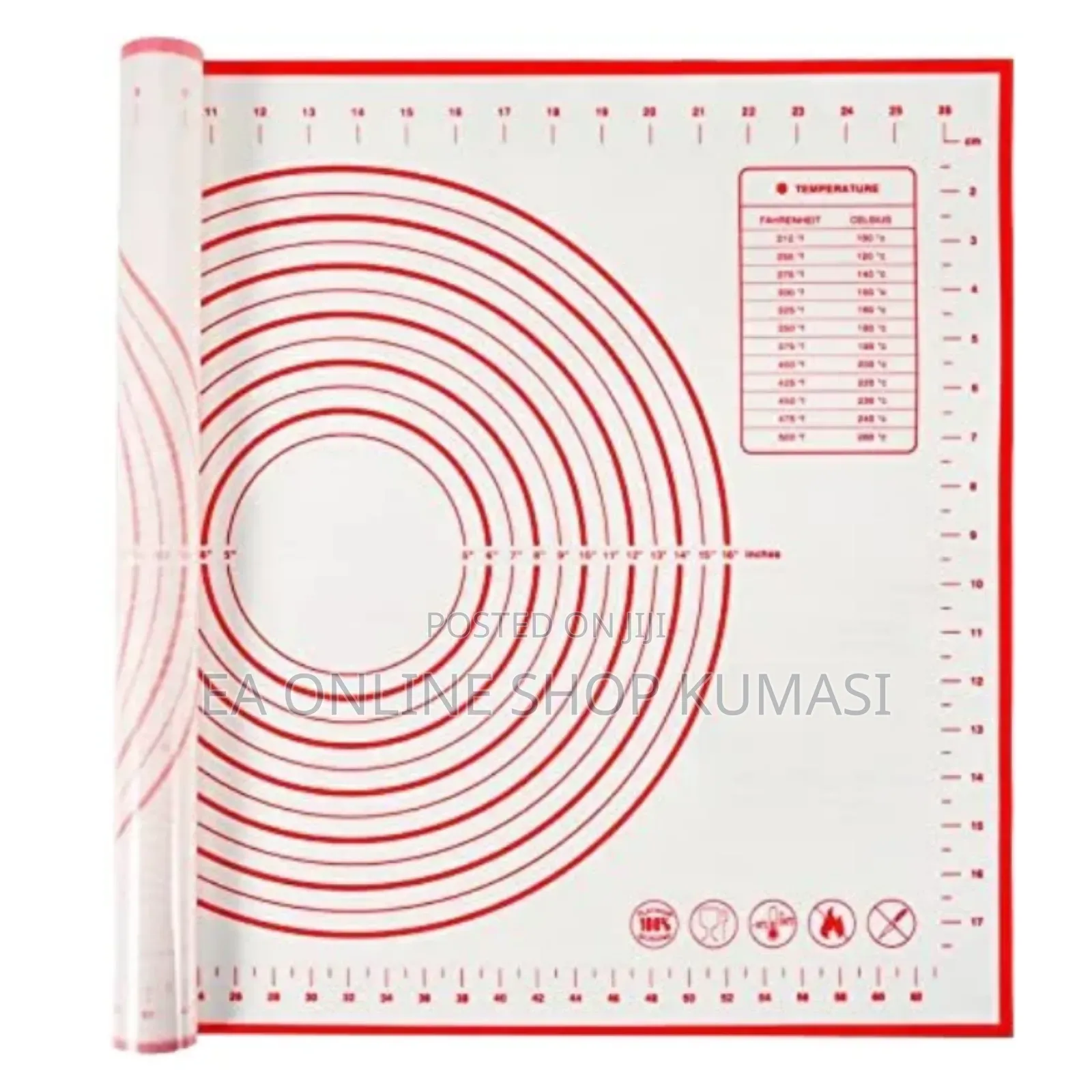 Reusable Silicone Heat Resistant Kneading Rolling Mat. 40*30cm