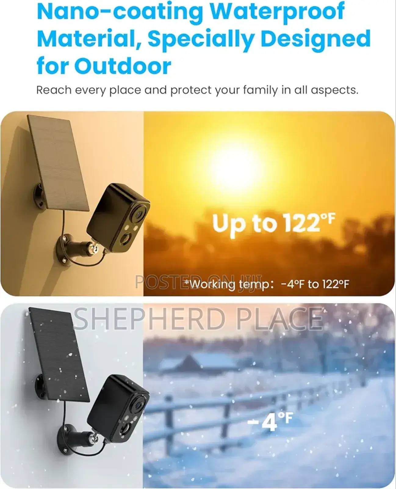 Foaood Df220 Wireless Security Outdoor Camera With Solar Panel